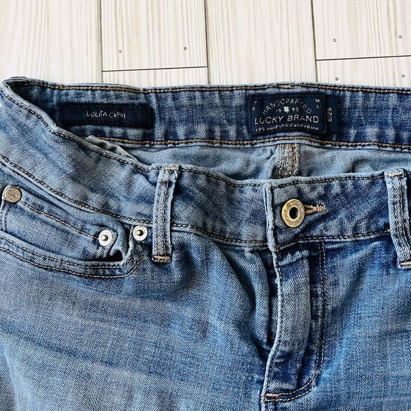 Lucky Brand Jeans Size 8/29" Lolita Capri Denim Stretch Mid Rise Ankle Crop - Picture 3 of 3